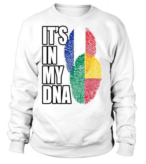 Beninese And French Mix Heritage DNA Flag Sweatshirt Unisex
