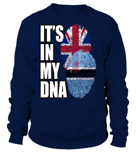 Botswana And British Mix Heritage DNA Flag Sweatshirt Unisex