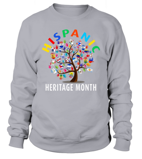 Hispanic Heritage Month Latino Countries Flags Sun Sweatshirt Unisex
