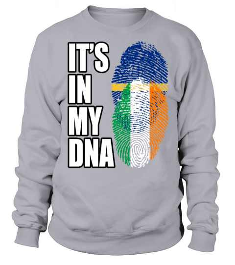 Irish And Nauruan Mix DNA Flag Heritage Sweatshirt Unisex