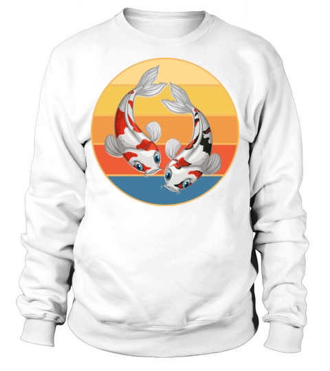 Japanese Koi Fish Vintage Retro Sunset Sweatshirt Unisex