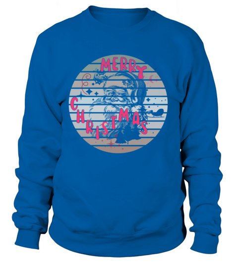 Merry Christmas groovy retro vintage pink Santa C Sweatshirt Unisex