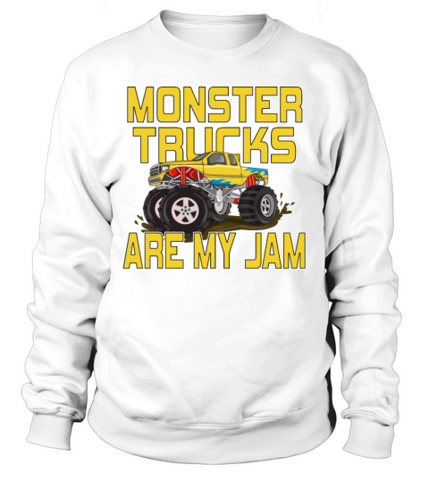 Monster Trucks Are My Jam Vintage Retro Sweatshirt Unisex