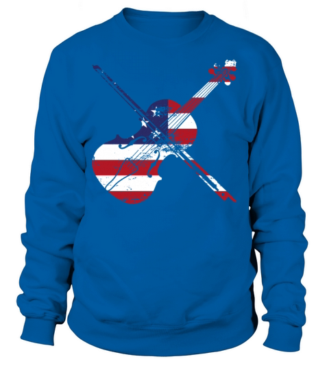 Violin Violinist Usa American Flag Sweatshirt Unisex
