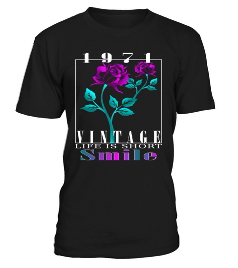 1971 Born Vintage Rose Gift T-Shirt Unisex