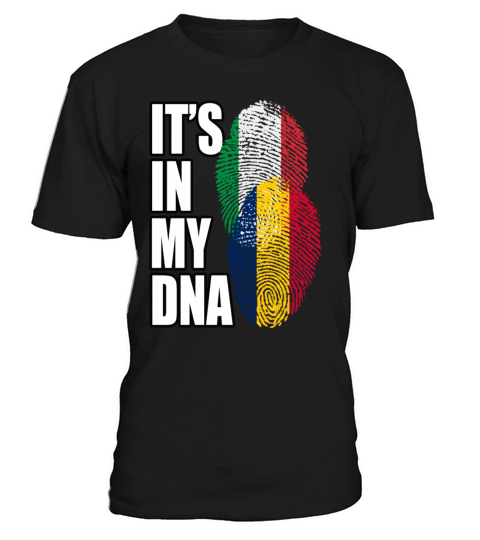 Chadian And Italian Mix Heritage DNA Flag T-Shirt Unisex