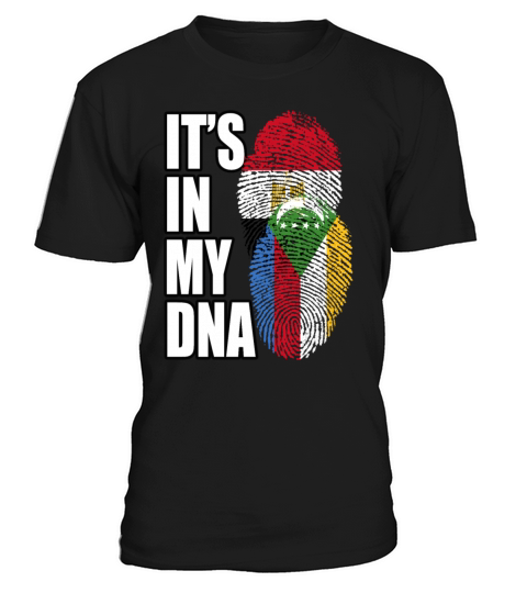 Comoran And Egyptian Mix Heritage DNA Flag T-Shirt Unisex