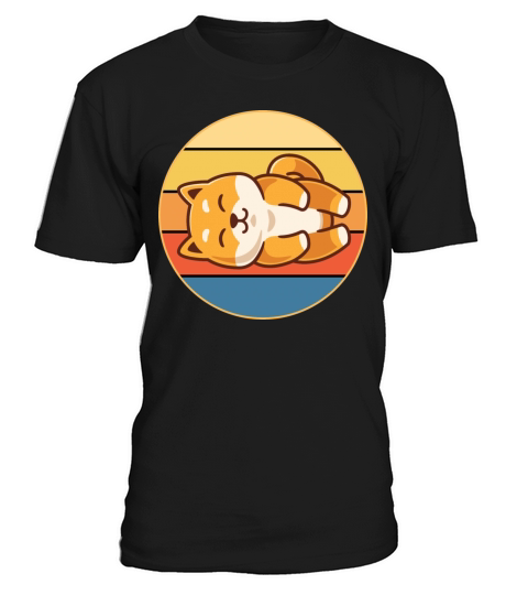 Cute Shiba Inu Dog Breed Vintage Retro Sunset T-Shirt Unisex