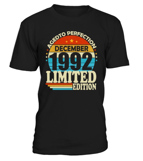 December 1992 Vintage Retro Birthday T-Shirt Unisex