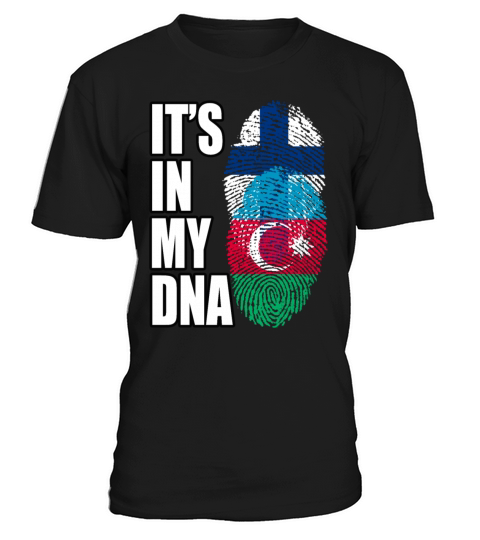Finland And Azerbaijani Mix Heritage DNA Flag T-Shirt Unisex