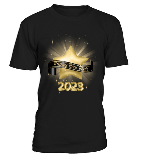 Happy New Year Black and Gold T-Shirt Unisex