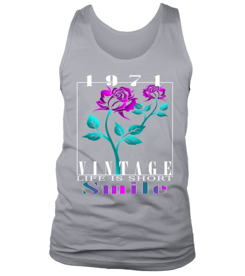 1971 Born Vintage Rose Gift Tank Top Unisex