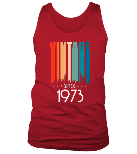 1973 Vintage born in Retro age Birthday gift idea Tank Top Unisex