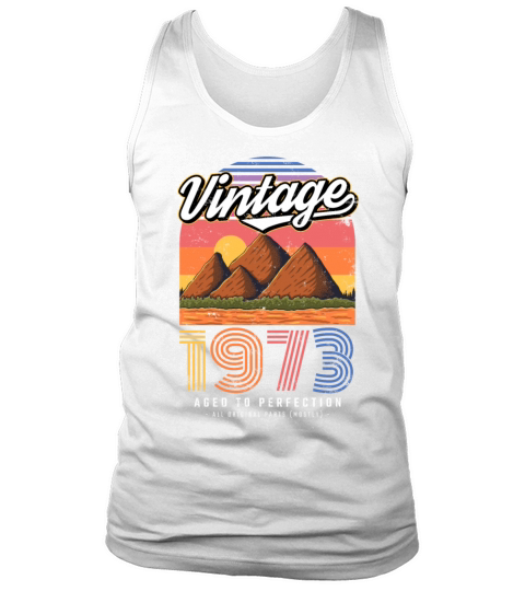 1973 Vintage born in Retro age Birthday gift idea Tank Top Unisex