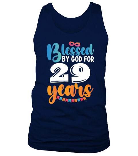Birthday Blessed by God for 29 Years Tank Top Unisex