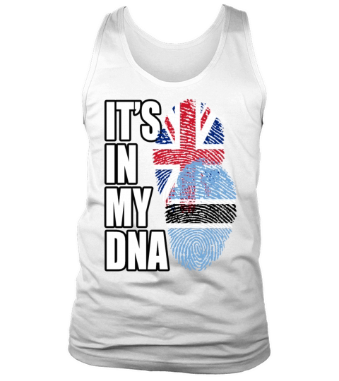 Botswana And British Mix Heritage DNA Flag Tank Top Unisex