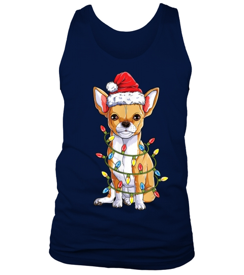 Chihuahua Santa Christmas Tree Lights Xmas Boys Do Tank Top Unisex