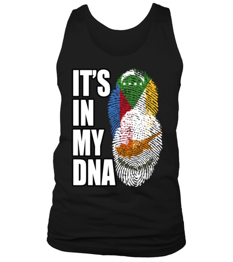 Cypriot And Comoran Mix Heritage DNA Flag Tank Top Unisex