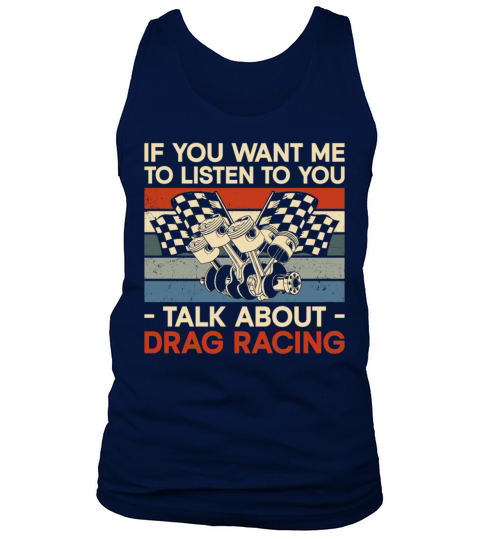 Drag Racing Race Car Retro Vintage Tank Top Unisex