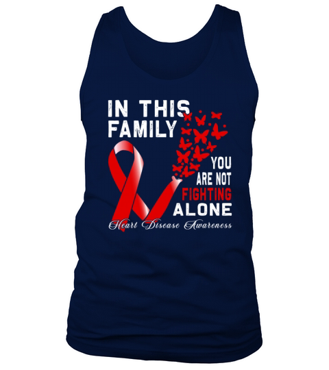 Fighter Family Red Ribbon Heart Disease Tank Top Unisex