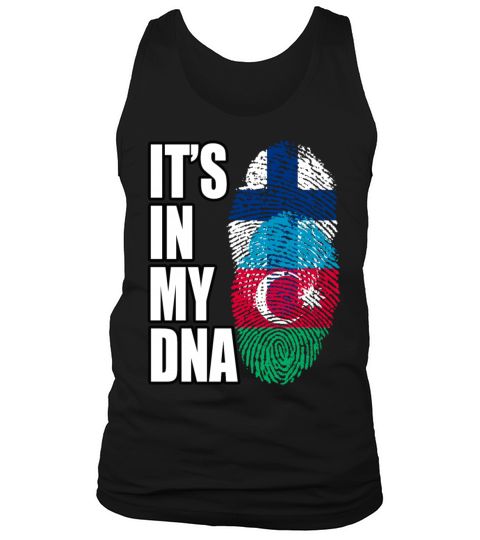 Finland And Azerbaijani Mix Heritage DNA Flag Tank Top Unisex