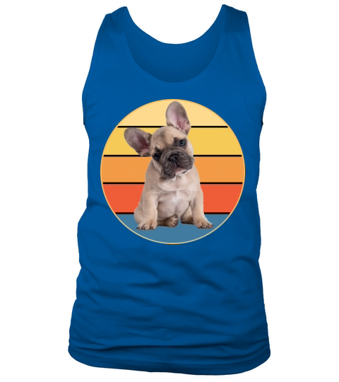 French Bulldog Dog Breed Vintage Retro Sunset Tank Top Unisex