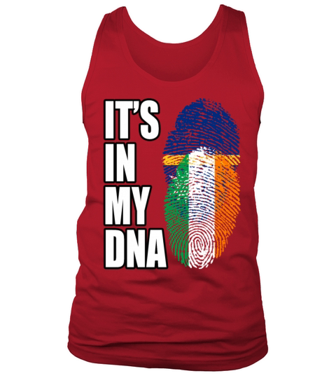 Irish And Nauruan Mix DNA Flag Heritage Tank Top Unisex