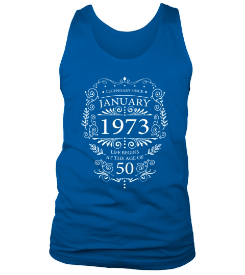 January 1973 Birthday Vintage 50th Birthday Tank Top Unisex
