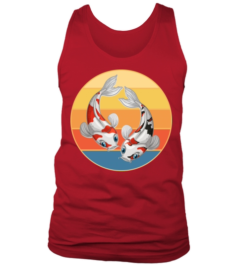 Japanese Koi Fish Vintage Retro Sunset Tank Top Unisex