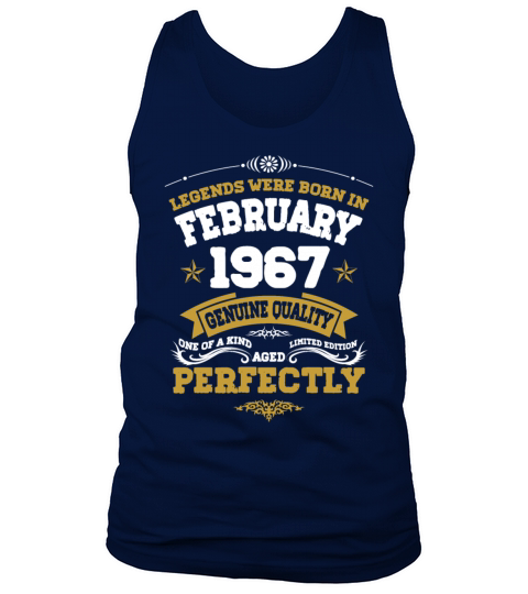 Vintage Aged To Perfection Ferbuary 1967 Tank Top Unisex