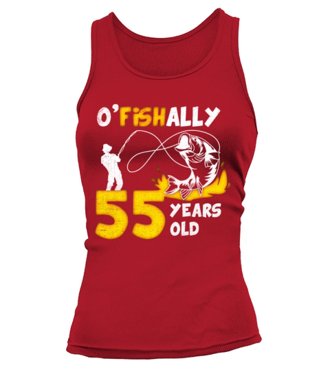 55th Birthday Fishing 1978 Vintage Fisherman Angle Tank top Woman