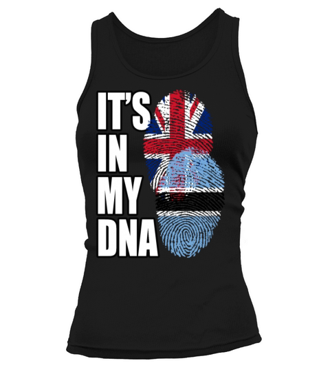 Botswana And British Mix Heritage DNA Flag Tank top Woman