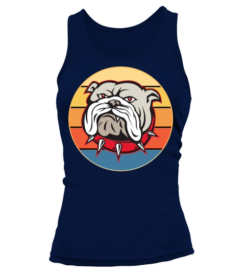 Bulldog Dog Breed Vintage Retro Sunset Tank top Woman