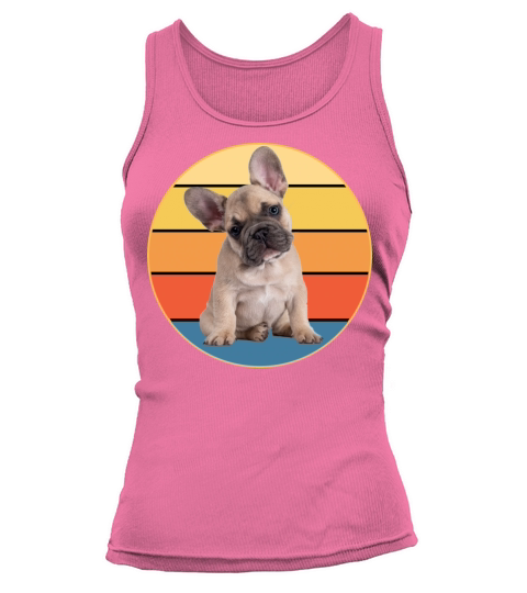French Bulldog Dog Breed Vintage Retro Sunset Tank top Woman