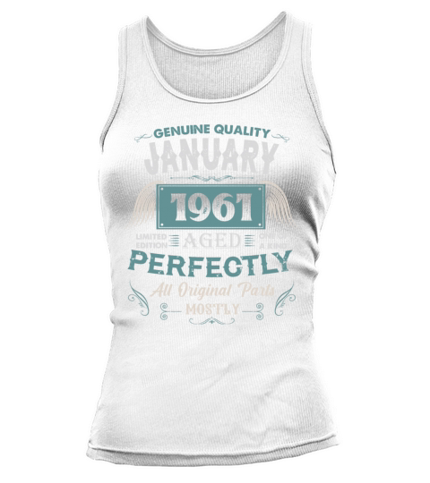 January 1961 Vintage Birthday Present Tank top Woman