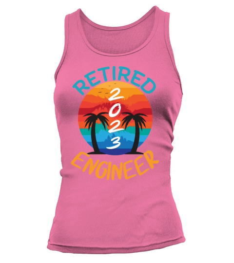 Retired 2023 Engineer Retirement Vintage Coco Palm Tank top Woman