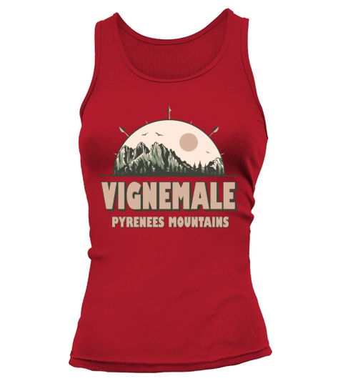 Vignemale Pyrenees Mountains Vintage Hiking Design Tank top Woman