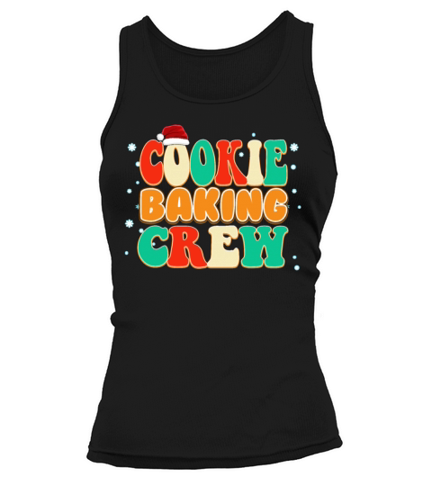Vintage Color Christmas Cookie Baking Crew Tank top Woman