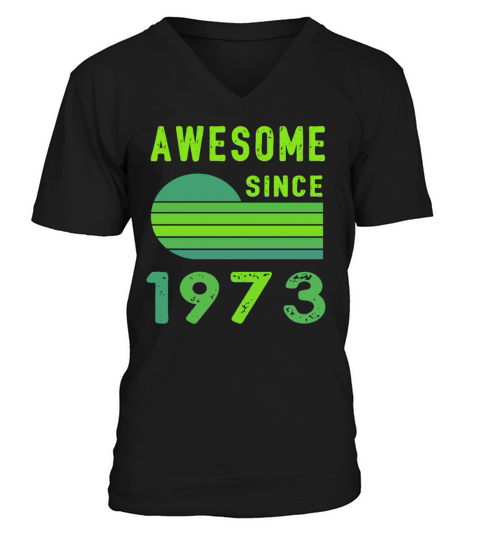1973 Birthday Retro Vintage Gift 1973 V-Neck T-shirt