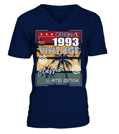 30th birthday vintage 1993 original classic 1993 V-Neck T-shirt