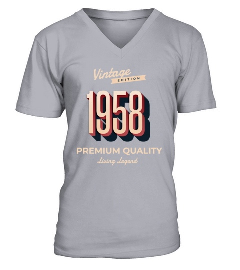 60th birthday - 1958 V-Neck T-shirt