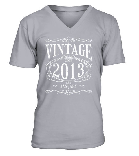 Birthday - Vintage since January 2013 V-Neck T-shirt