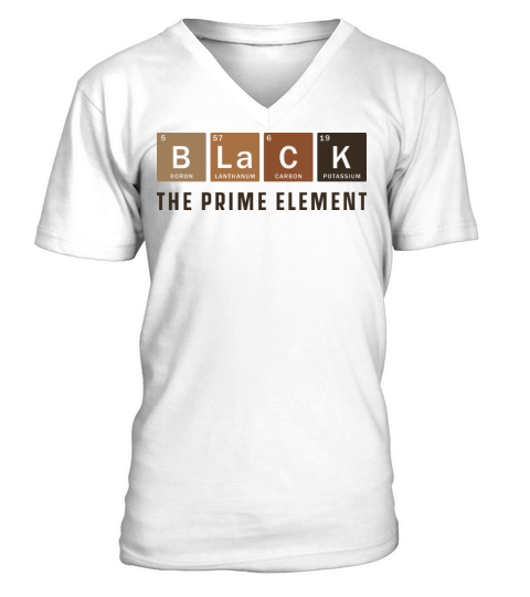 Black The Prime Element - Black History Month V-Neck T-shirt