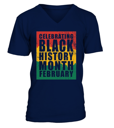 celebrating black history V-Neck T-shirt