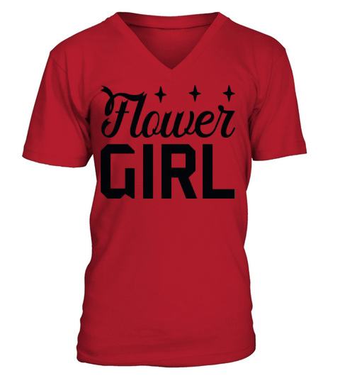 Flower girl V-Neck T-shirt
