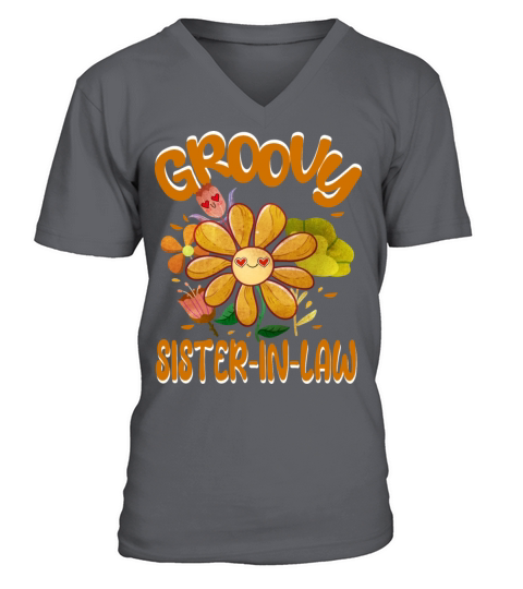 Groovy Sister-in-law Family Matching Vintage V-Neck T-shirt