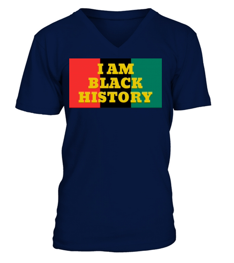 I am Black History V-Neck T-shirt