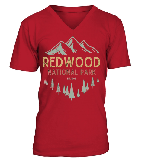 Redwood National Park Est 1968 Redwood Vintage Nat V-Neck T-shirt