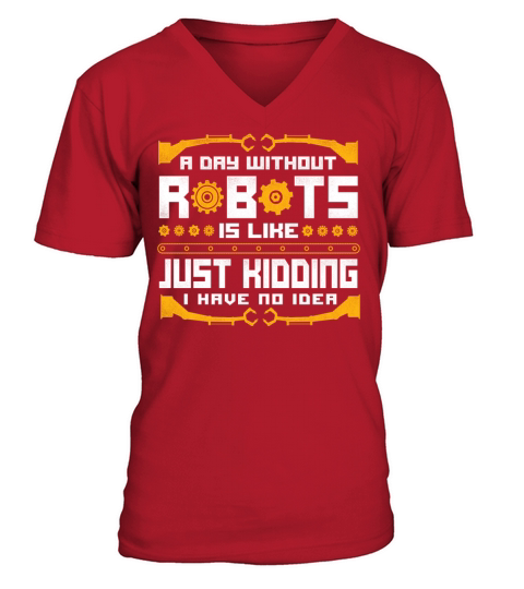 Robot Robotics Engineer Vintage A V-Neck T-shirt