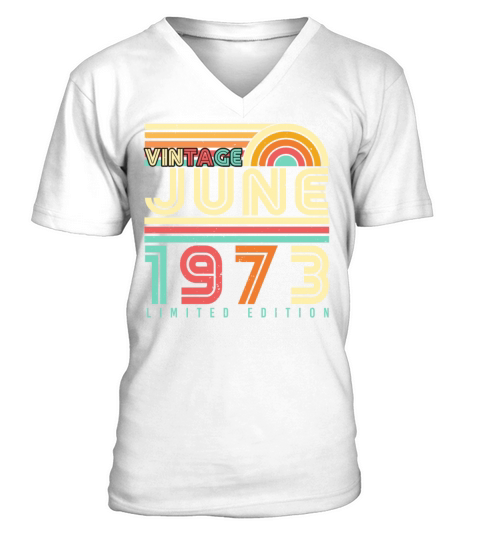 Vintage 1973 June V-Neck T-shirt